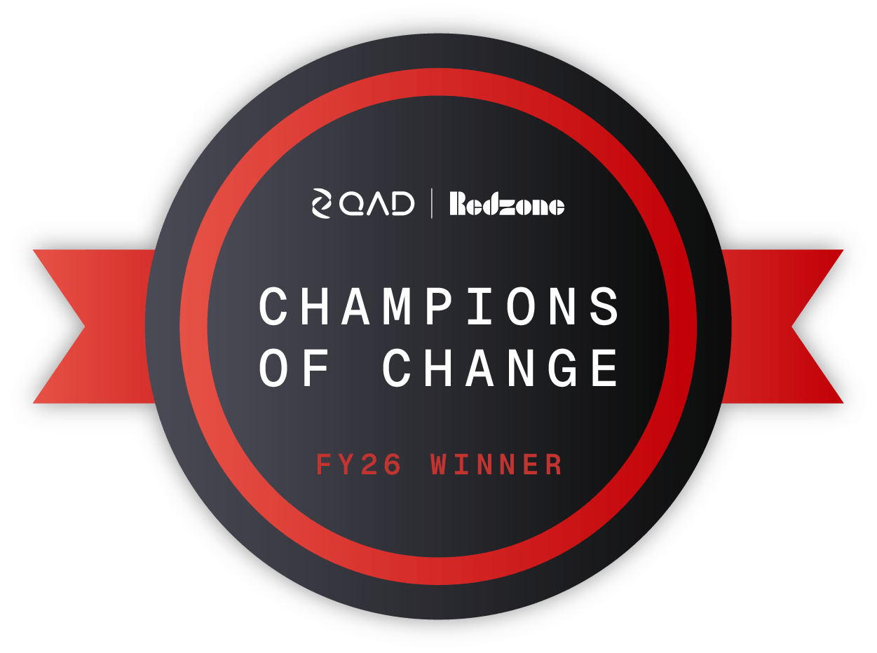 QAD Redzone Champions of Change FY26 Winner